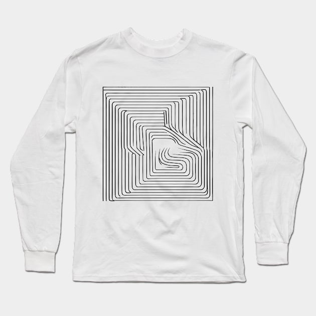 Not Perfect Visuals | Minimalist | NOptical Illusion | Broken waves 1 Long Sleeve T-Shirt by Jumitu-Art